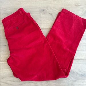 Vineyard Vines Men’s Red Corduroy Preppy Pant - 34x32 - think Holidays! EUC!